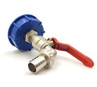Schlauchmeister24 Rubinetto di Scarico IBC 3/4" per Serbatoio IBC 600/1000L, Filettatura Grossa S60x6, Cromato Opaco, qualità Professionale