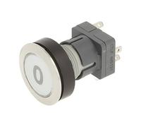 Schlegel 23.000.593 Interruttore A Pulsante In Acciaio Inox, Tappo, Illuminato Con Contatto Elettronico Guarda Con Funzione Di Salto E 1 Attacco Diodo Emettitore, 24 V, Trasparente (2 Pezzi)