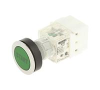 Schlegel 23.000.675 interruttore a pulsante in acciaio inox, tappo, bezeichungs Child Start, Tast Contatto GEBER 1 apribottiglie con 1 No e morsetto a vite, Verde (2 PZ)