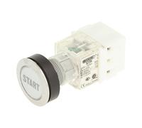 Schlegel 23.000.676 interruttore a pulsante in acciaio inox, tappo, bezeichungs Child Start, Tast Contatto GEBER 1 apribottiglie con 1 No e morsetto a vite, Trasparente (2 pezzi)