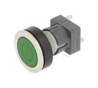 Schlegel 23.000.787 interruttore a pulsante in acciaio inox, tappo, bezeichungs Child simbolo/Off, contatto elettronico guarda con funzione di Salto E 1 attacco, verde (2 PZ)
