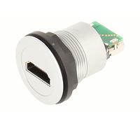 Schlegel 23.001.532 HDMI femmina con anteriore, 1 X HDMI femmina e posteriori, 1 X HDMI femmina, Argento