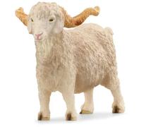 SCHLEICH-13970 Capra d'Angora Personaggio, Colore Crema, 13970