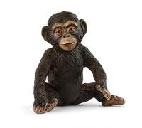 schleich 14884 Cría de chimpancé, da 3 anni, WILD LIFE - figura, 5 x 4 x 4 cm
