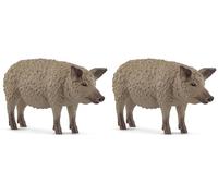 SCHLEICH 14892 Cerdo lanudo, da 3 Anni, Farm World - Figura, 3 x 10 x 6 cm (Confezione da 2)