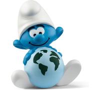 SCHLEICH 20844 Puffo con Pianeta Blu, da 3 Anni, Puffi - Figura, 4 x 4 x 5 cm