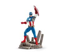 Schleich- Captain Marion Capitan America Figurina Supereroe Dipinto a Mano, 21503