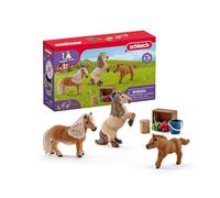 schleich 41432 Famiglia Mini Shetty, da 5 anni, HORSE CLUB - Playset, 8 pezzi