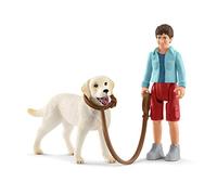 SCHLEICH 42478 Farm World Walking with Labrador Retriever