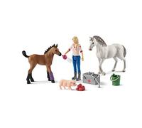 SCHLEICH 2542486 VETERINARIA CON PULEDRO E CAVALLO