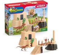 Box Adventures con tempio perduto, Schleich 42657 Dinosauri, con un dinosauro monolophosaurus inclusivo, per bambini di 5 anni