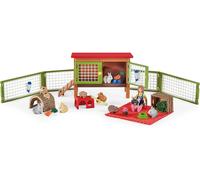 Schleich 72160 - Figure Animali Fattoria World - Pic-Nic Con Piccoli Domestici