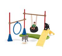 PERCORSO DI AGILITY PER CANI con accessori FARM WORLD miniature in resina SCHLEI