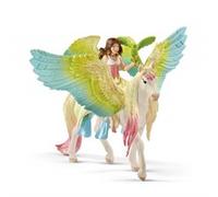 SURAH CON PEGASO GLITTER fantasy BAYALA miniature in resina SCHLEICH cavallo 705
