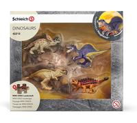 Schleich Dinosauri 42212 - Lotto Di 4 Mini-Dinosauri Con Puzzle Lavico