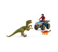 SCHLEICH Dinosaurs Quad Escape from Velociraptor Toy Playset, Multi-colour (4146