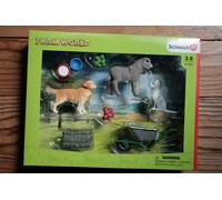 Schleich Farm World Alimenti Per La Fattoria 41423 Con Gatto, Asino E Cane
