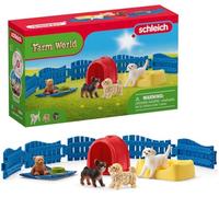 Schleich FARM WORLD | Bagno per cuccioli 42480 | 13 pezzi | Set da gioco dai 3 anni | set con personaggi, numerose funzioni e tanti accessori | figura animali della fattoria schleich