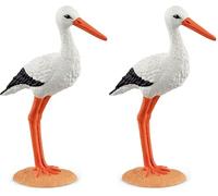 Schleich FARM WORLD | Cicogna 13936 | 6 x 3 x 9 cm | dai 3 anni (Confezione da 2)