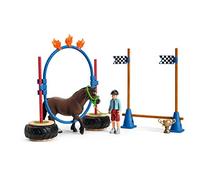 Schleich FARM WORLD | Gara di Agilità con Pony 42482 | 26 pezzi | Set da gioco dai 3 anni | set con personaggi, numerose funzioni e tanti accessori | figura animali della fattoria schleich