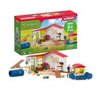Schleich FARM WORLD | Hotel per animali 42607 | 35 pezzi | Set da gioco dai 3 anni | set con personaggi, numerose funzioni e tanti accessori | figura animali della fattoria schleich