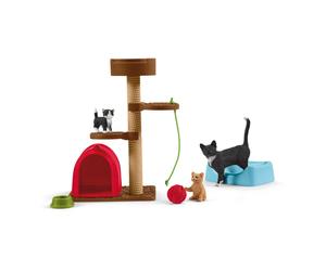 SCHLEICH Farm World Playtime for Cute Cats Toy Playset, Multi-colour (42501)