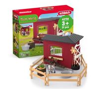 Schleich FARM WORLD | Stalla delle capre 42726 | dai 3 anni | 31 pezzi | Set con stalla, capra, capretto, recinto & accessori | Figure di animali realistiche | Idea regalo bambini | Giocattolo fatto