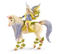SERA CON UNICORNO DEI FIORI cavalli BAYALA miniature in resina 70565 fantasy SCH