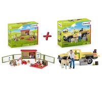 Schleich Fattoria World Set - Tierarztbesuch Sul Fattoria + Pic-Nic Con Animali