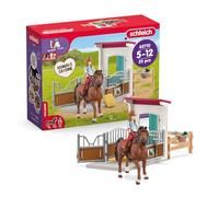 schleich 42710 Box per cavalli con Hannah e Cayenne di Horse Club, da 5 anni, HORSE CLUB - Playset, 25 pezzi