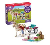 Schleich HORSE CLUB | Carrozza per lo show dei cavalli 42467 | 38 pezzi | Set da gioco dai 6 anni | set con personaggi, numerose funzioni e tanti accessori | giocattolo cavallo realistico