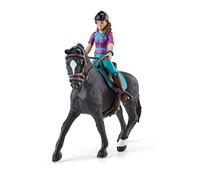 Schleich 42541 horse club lisa & storm, da 5 anni, horse club - set con cavallo e figura di gioco