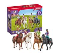 schleich 72221 Avventura a cavallo con le ragazze, da 5 anni, HORSE CLUB - Playset, 40 pezzi