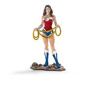 Schleich- Justice League Wonder Woman Figurine, Colore Come da Originale, Dipinto a Mano, 22518