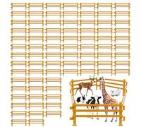 Schleich Recinzione, 80 pezzi Mini accessori per cavalli, giocattoli Playmobil recinzione per giochi educativi, attività genitore-figlio, scene fai da te, recinzione in miniatura, set 9 x 4 x 0,8 cm