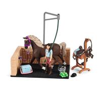 Schleich Scatola di lavaggio per cavalli con Emily e Luna da Hor 42438 - Nouvo