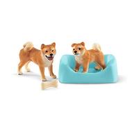 SCHLEICH SHIBA INU MOTHER AND PUPPY