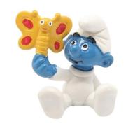 SCHLEICH The Smurfs Figure - Baby Smurf with a Butterfly (20218)