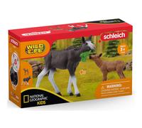 Schleich Wild Life Alce Femmina Con Vitellino 42603 National Geographic Bambini