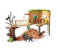 schleich WILD LIFE | Campo base WILD LIFE 42507 | 68 pezzi | Set da gioco dai 3 anni | set con personaggi, numerose funzioni e tanti accessori | figure realistiche di animali