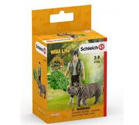 Schleich Wild Life Ranger In Intervento Con Cucciolo Di Rinoceronte 42428