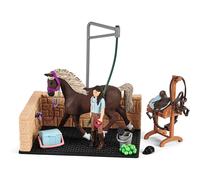 ZONA LAVAGGIO DI EMILY E LUNA con cavallo e accessori HORSE CLUB miniature in re