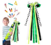 Schleife für Schultüte, Meerjungfrau Fussball Schleife für Schultüte Mädchen Junge, Einschulung Mädchen Deko, Lila Rosa Blau Schultüte Schmetterling Zuckertüte Junge Schulanfang Deko (Green)