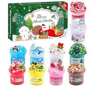 Schleim Calendario dell'Avvento 2025 per Bambini, Regalo di Sorprese di Natale con Diverse Texture Kit di Muco, Set Regalo Sorpresa di Natale per Ragazzi e Ragazze
