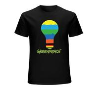 Schloss Greenpeace 4 Mens T-Shirt Casual Cotton Tees Black Tops XL
