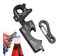 Schlüsselanhänger - Kompaktes 8-in-1 Edelstahl Multifunktionswerkzeug Mit Rostfreiem Design, Leicht Und Langlebig | Tragbarer Begleiter Für Reisen Outdoor Camping Wandern Werkzeugtasche Notf