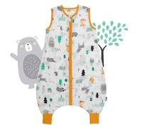 schlummersack Slumbersac Sacco nanna con piedini bambini 0.5 Tog 100 cm Animali del bosco I Sacco nanna estivo dimensione del corpo 100-110 cm | Sacco nanna Mussola di bambù