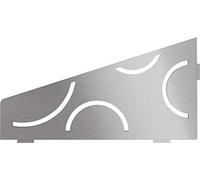 Schluter Systems Quadrilat Corner Shelf-E - Curve Design - Acciaio Inox Spazzolato (SES3D6EB) - Kerdi-Line Doccia Accessori
