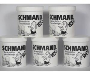 Schmand Weg - Detergente per Pipa ad Acqua/Bong, 5 barattoli da 150 g cad. = 750 g