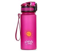 Schmatzfatz Borraccia per bambini, 400 ml, sport per scuola e asilo, chiusura a 1 clic, bottiglia d'acqua insapore, a prova di perdite, con inserto di frutta, senza BPA
